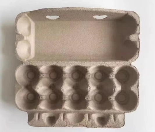 White Pulp Egg Cartons Holds Up to 10 Eggs