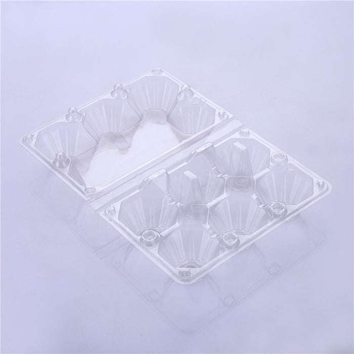 Clear Plastic Egg Cartons Bulk 6 eggs holder