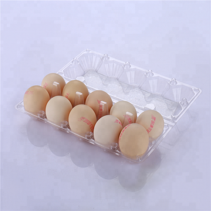 Plastic transparent 10cells plastic egg carton 10