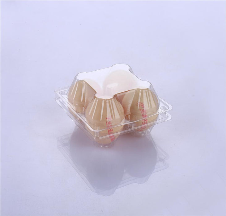 4pcs plastic egg tray medium size disposable transparent clumsy egg packaging box factory direct sale 100pcs free shipping