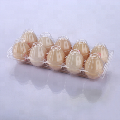 Plastic transparent 10cells plastic egg carton 10