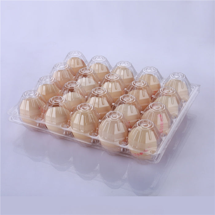 Clear Eco-friendly Plastic Blank Egg Cartons, Holds up to 24 Eggs Securely, Perfect for Family Pasture Farm Markets Display - Medium